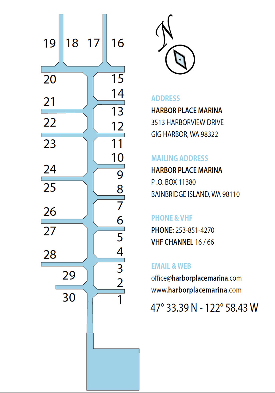 Harbor Place Marina Layout